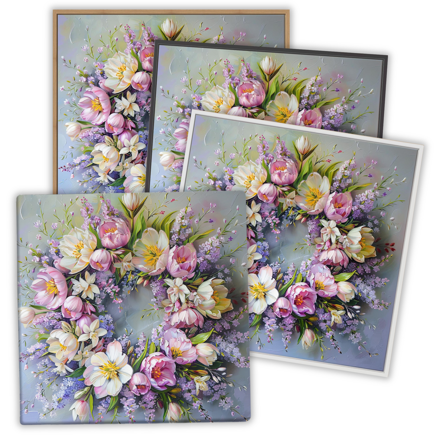 Lavender Whispers: A Floral Wreath of Serenity