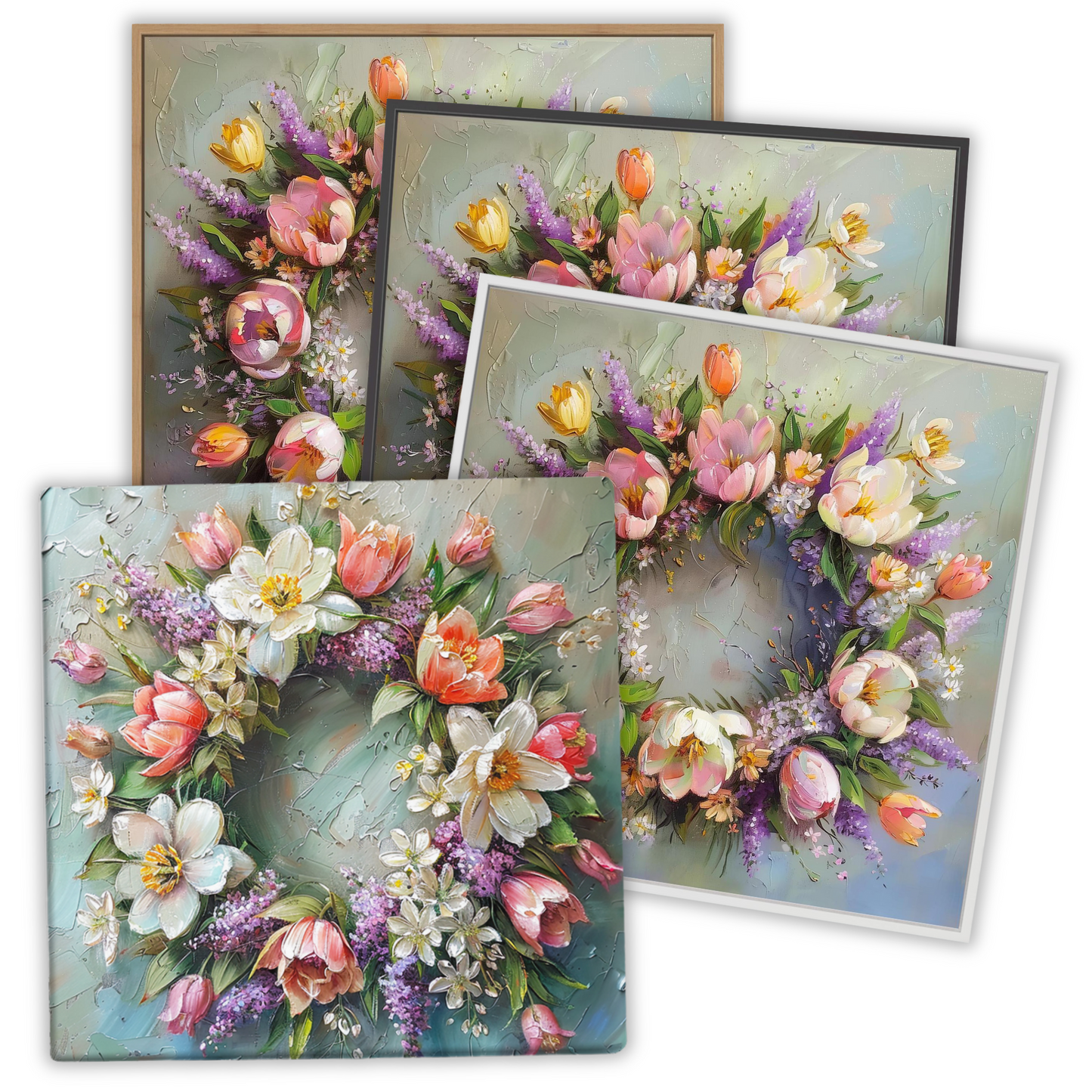Blossom Harmony: A Spring Wreath in Bloom