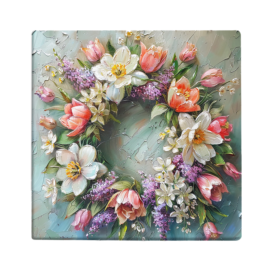 Blossom Harmony: A Spring Wreath in Bloom