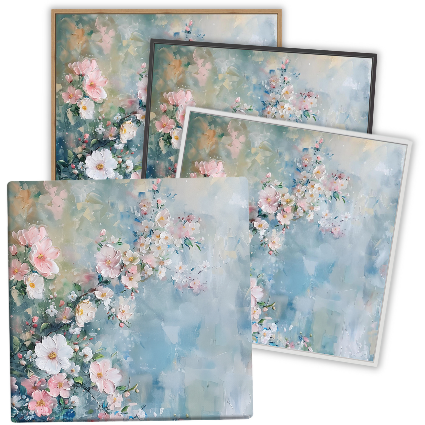 Serene Bloom – Tranquil Floral Harmony Canvas