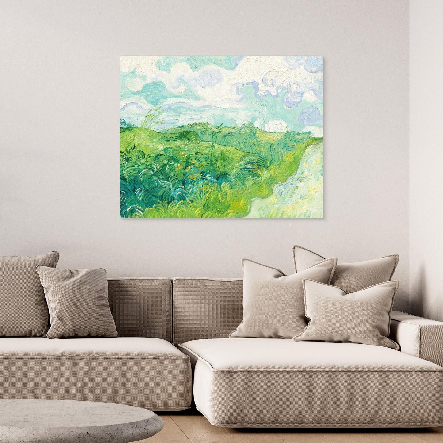 Lush Green Wheat Fields, Auvers – Van Gogh Masterpiece Print