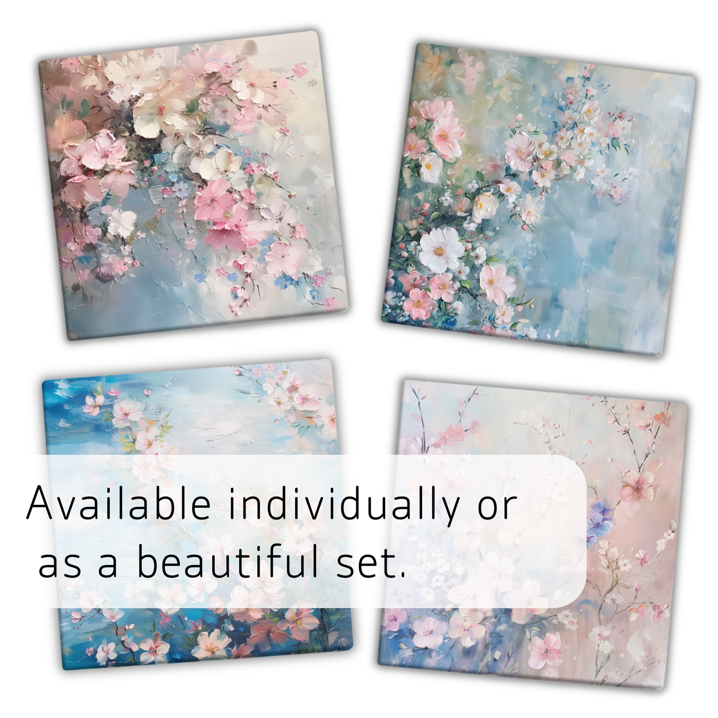 Whispering Blossoms – Soft Pastel Floral Canvas