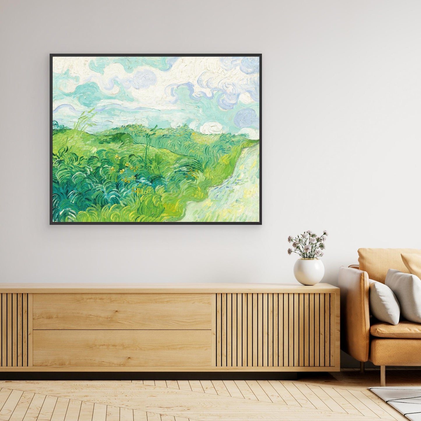 Lush Green Wheat Fields, Auvers – Van Gogh Masterpiece Print