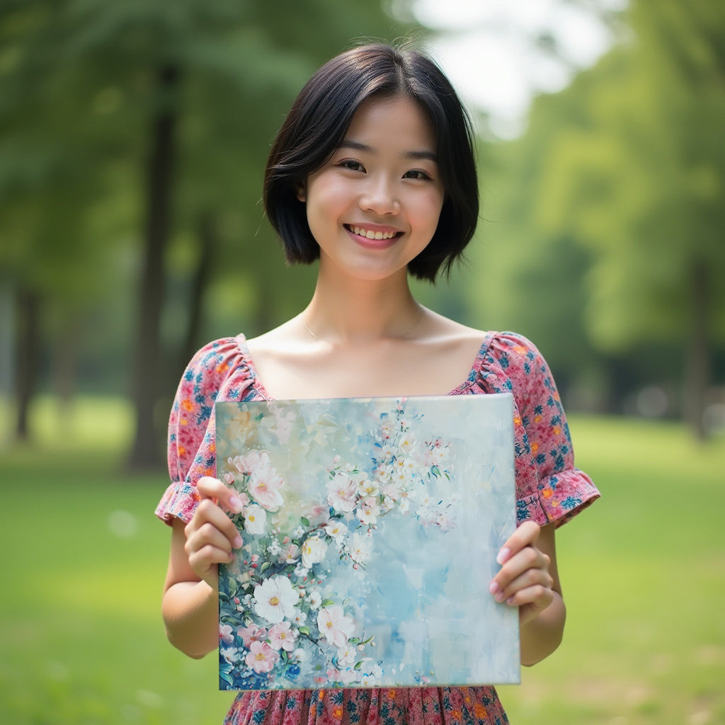 Serene Bloom – Tranquil Floral Harmony Canvas