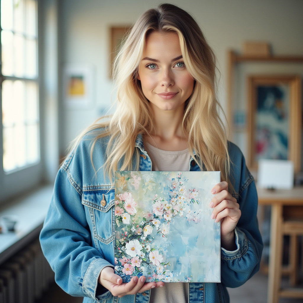 Serene Bloom – Tranquil Floral Harmony Canvas