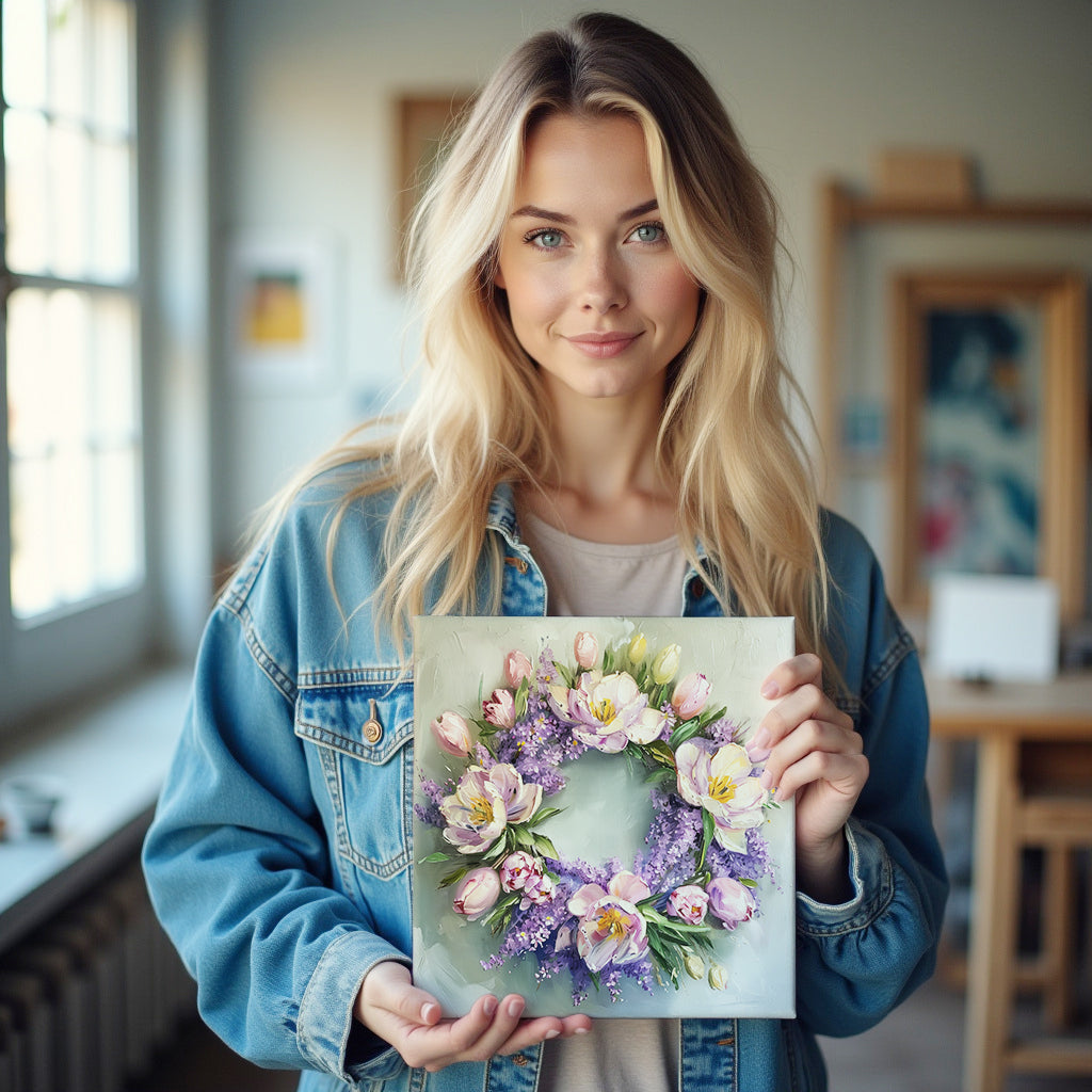 Pastel Bloom Wreath – A Touch of Spring Elegance