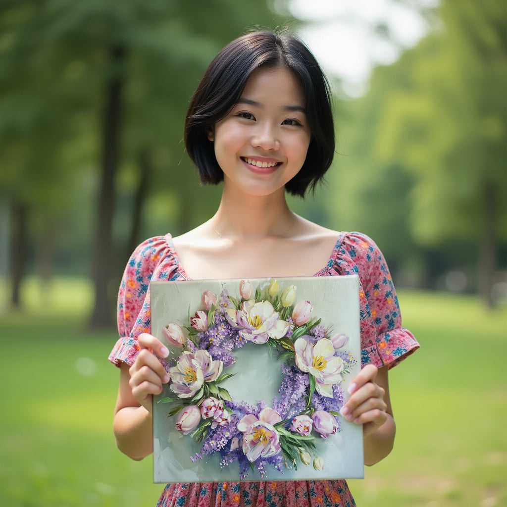 Pastel Bloom Wreath – A Touch of Spring Elegance