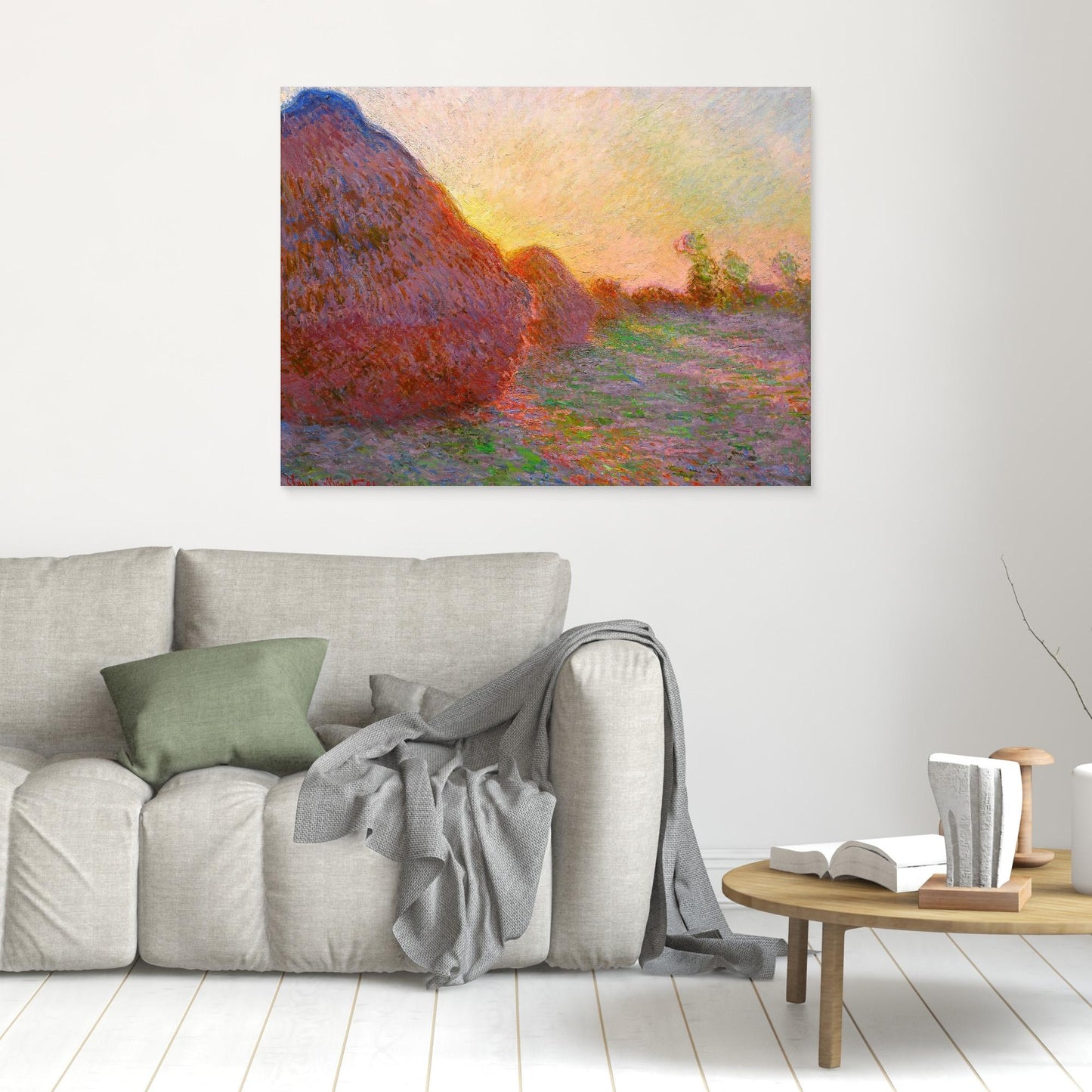 Haystacks at Sunset, 1890 – Claude Monet