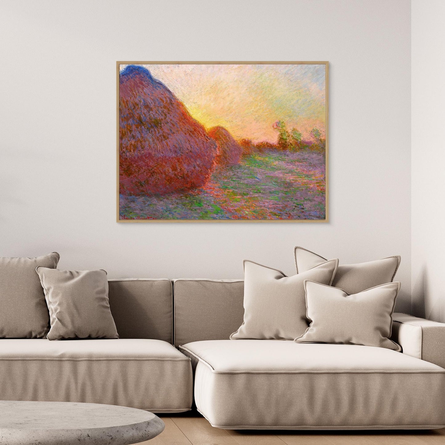 Haystacks at Sunset, 1890 – Claude Monet