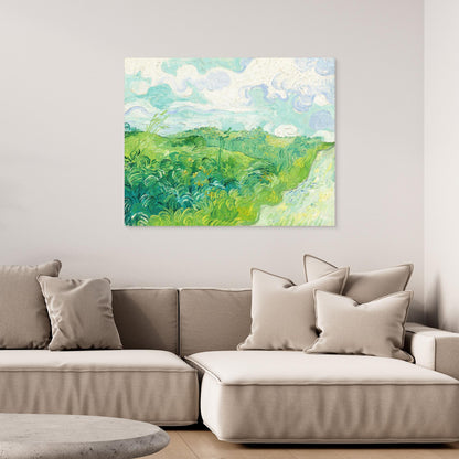  Lush Green Wheat Fields, Auvers – Van Gogh Masterpiece Print